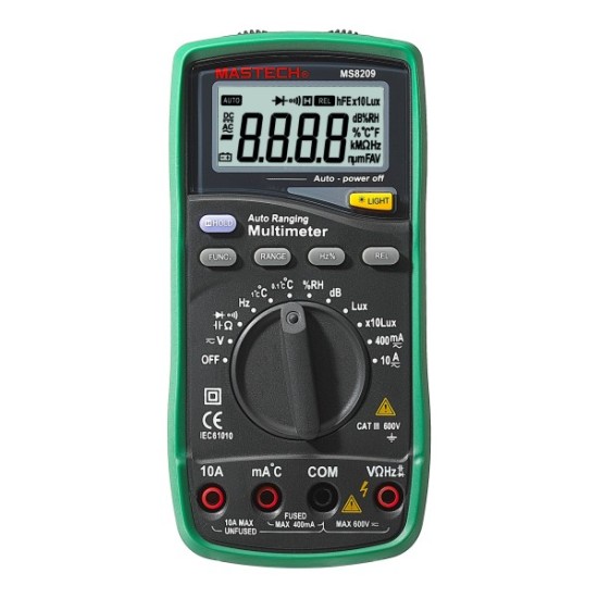 Mastech MS8209 5 in 1 Multimeter with High accuracy and resolution on all ranges, Enviormental Tester + Multi Function DMM Mastech MS8209 5 in 1 Multimeter with High accuracy and resolution on all ranges, Enviormental Tester + Multi Function DMM