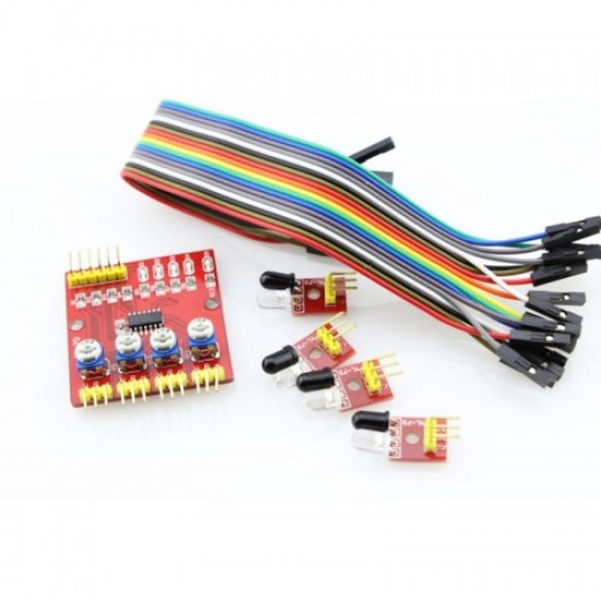 4-Way Obstacle Avoidance Car Sensor For Arduino 4-Way Obstacle Avoidance Car Sensor For Arduino